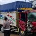 Kecelakaan Lalu Lintas di Jalan AW Sjahranie Samarinda, Dua Truk Adu Banteng Saat Hujan Deras